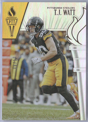 TJ WATT 2019 Panini Passing the Torch GOLD 06/10 Steelers #45