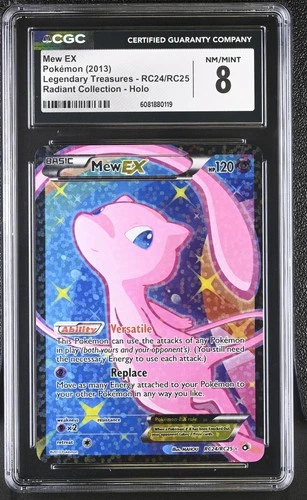 CGC 8 Mew EX Legendary Treasures RC24/RC25 Radiant (Collection) Holo Pokemon