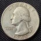 1945 D Washington Quarter - 90% SILVER - Semi-Key Date *1518