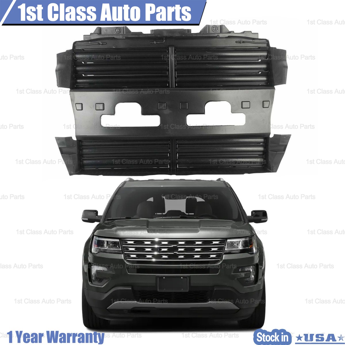Radiator Shutter Assembly For 2013-2019 Ford Explorer JB5Z8475A