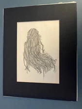 Original Signed Pencil Sketch - Woman in Reverse