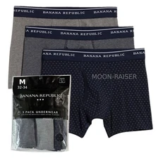 Banana Republic Boxer Briefs Men's Medium 3 Pair Preppy Navy Boxer Brief