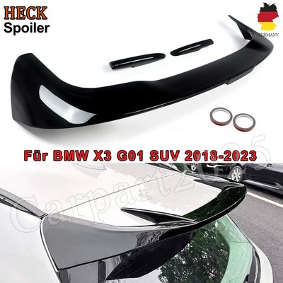 Für BMW X3 G01 2017-2024 Schwarz Glanzend Heckspoiler Heckflügel Spoiler Flügel