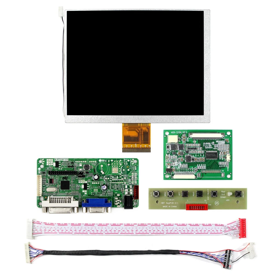 7" 800x600 CLAA070MA0ACW LCD Bildschirm LVDS TTL Tcon Board DVI VGA LCD Controller - Bild 2 von 4