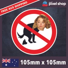 Amber Turd Sticker | Amber Heard no pooping Johnny Depp Funny 4wd Car Ute 4x4