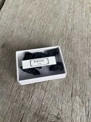 Real pieces of Coal in a box from a Kentucky Coal Mine