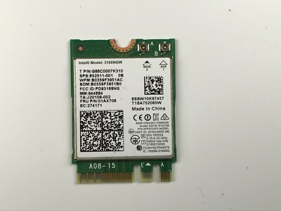 Intel 3168NGW Dualband Wireless WiFi WLAN BT 4,0 Karte für MSi GL62M 7REX