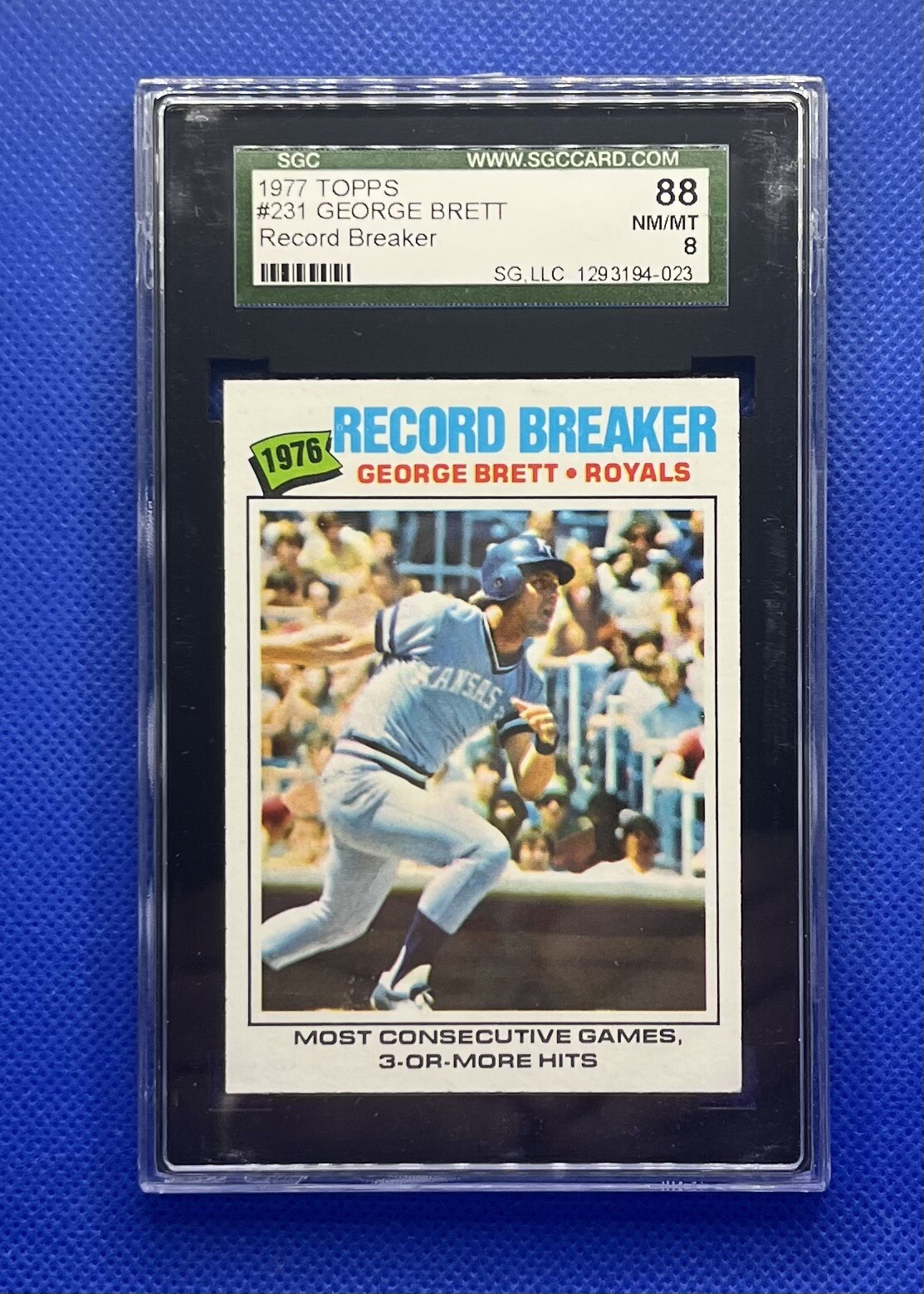 1977 Topps George Brett Record Breaker #231 SGC 8 NM-MINT.  GC11