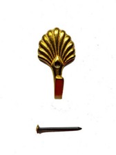 Connex Zierhaken 1 Stück Raffhaken Messing poliert DY6030015 Wandhaken Condy