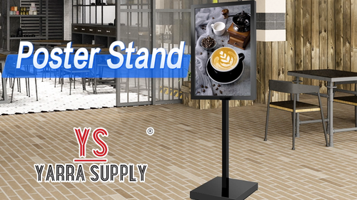 A1 Double Sided Sign Poster Sign Floor Frame Poster Stand Display Stand Black - Video 1 of 1