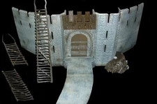 LOTR Helm's Deep Castle Armies of Middle Earth toy soldiers playset Marx 54mm