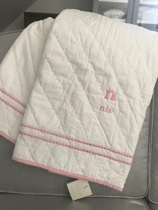 pottery barn embroidered blanket