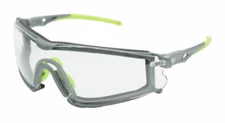 Encon Scudo Safety Glasses Clear A/F Lens Green Frame Fire Resistant Foam Gasket