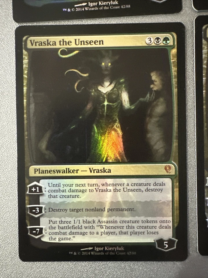 Vraska The Unseen Foil X4 Duel Deck Ex Condition See Front/back Pics - Image 4 of 4
