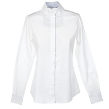DUBLIN CHIC SHOW SHIRT STOCK COLLAR LONG SLEEVE HORSE RIDING EQUESTRIAN SLEEVED