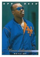 #748 Vince Coleman - New York Mets - 1993 Upper Deck Baseball