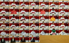 Tarjeta de autógrafo VfB Stuttgart 2017-18 original firmada 1 postal a elegir