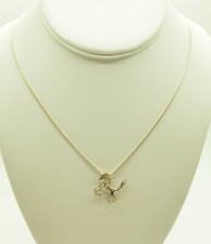 STERLING SILVER ROUND SNAKE CHAIN WITH UNICORN PENDANT NECKLACE FMR386