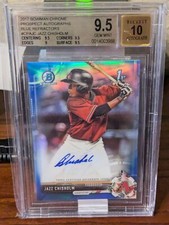 2017 Bowman Chrome BLUE REF. 1st AUTO JAZZ CHISHOLM #'d 085/150 - BGS 9.5/10!