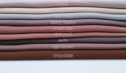 High Quality Plain Chiffon Hijab Scarf Shawl Wrap Soft Georgette Dubai Elegant - Picture 119 of 121