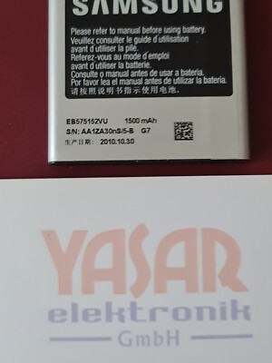 EB575152VU / LU Original Samsung Akku GalaxyS S1 SI GTi9000 i9001 i9003 1500mAh