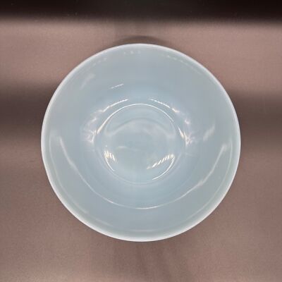 Vintage Fire King Bowl Turquoise Blue Glass USA Serving 1950s