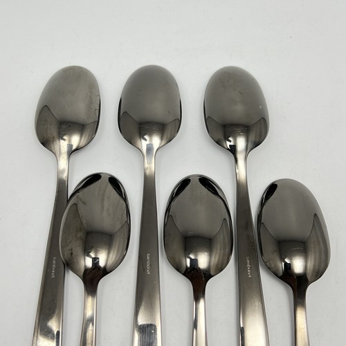 Sambonet Italien PVD Schwarz Glänzend Teelöffel 5,5" Edelstahl 6-teiliges Set Modern - Bild 6 von 9