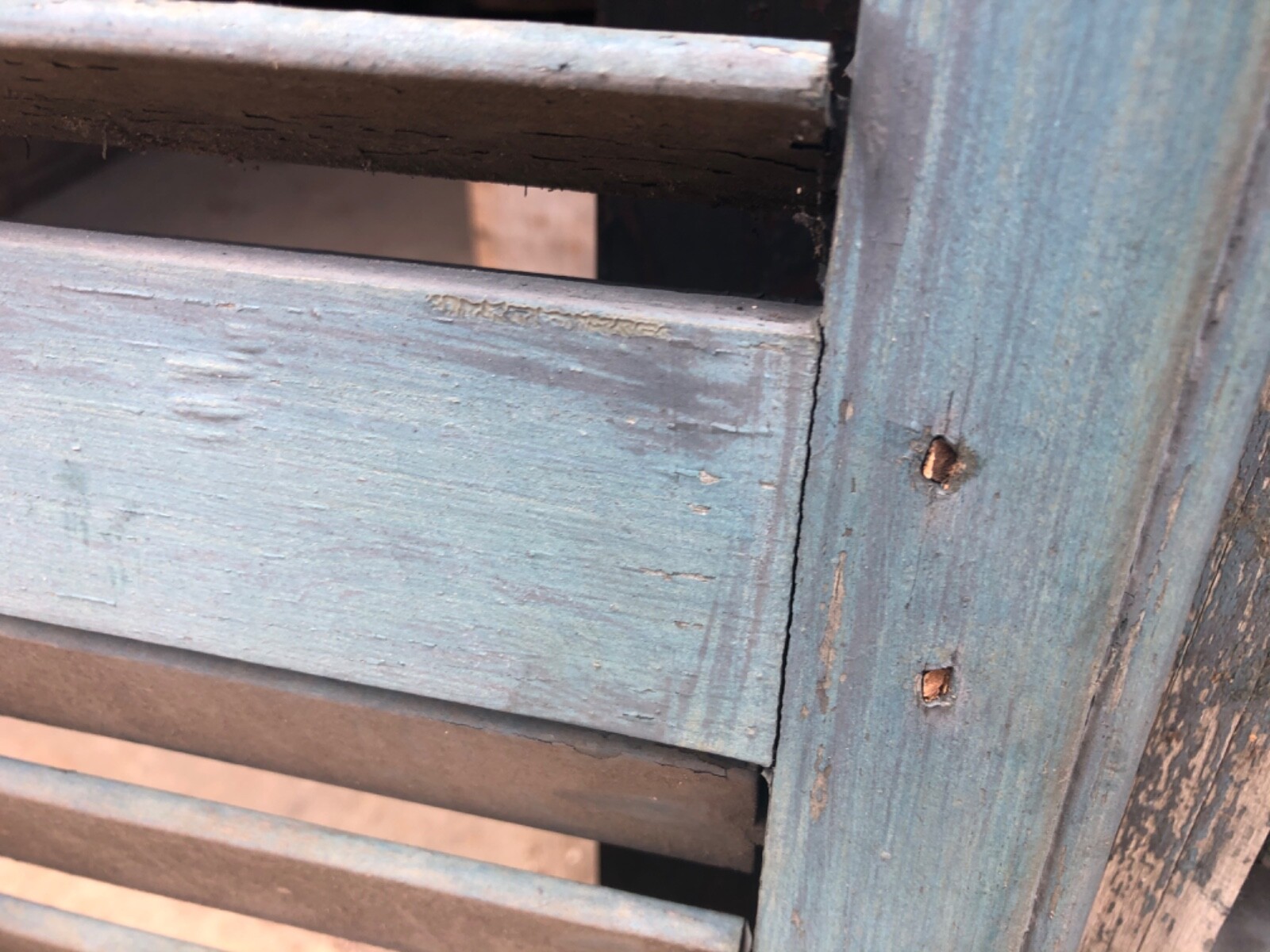 GREAT pair vintage victorian louver house shutters blue green 67” x 16” x 1 1/8” eBay