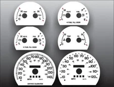1998-2005 Ford Crown Victoria Sport White Face Gauges for Instrument Cluster
