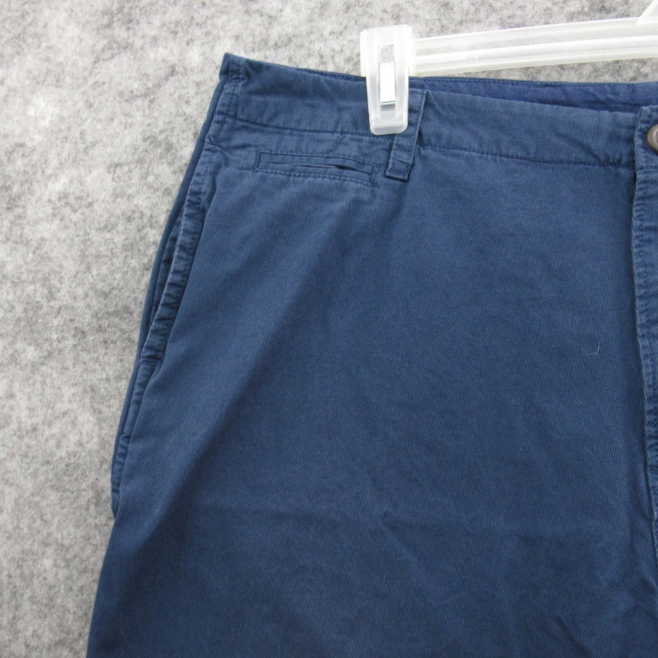 Neiman Marcus Mens Shorts 36 Blue Chino Solid Zip Mid Rise Pockets Cotton Casual - Image 3 of 4