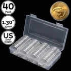 40 Pack 33mm Coin Capsules Holders For US 1 Oz Gold Platinum Eagle Buffalo