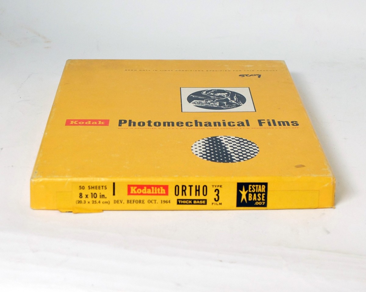 Papier Photo Kodalith Ortho Type 3 - Format 8x10 Pouces - Lot De 50 Feuilles - Période Expirée