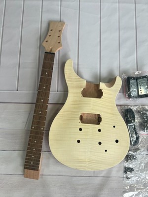 Us Warehouse  DIY semi-finished PRS solid peach blossom wood electric guitar