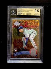 2011 TOPPS Freddie Freeman COGNAC ROOKIE True Gem Mint Quad 9.5 Dodgers Perfect