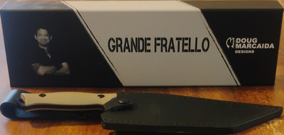 Doug Marcaida Designs Grande Fratello Tanto Combat Knife Black Blade w/ Sheath