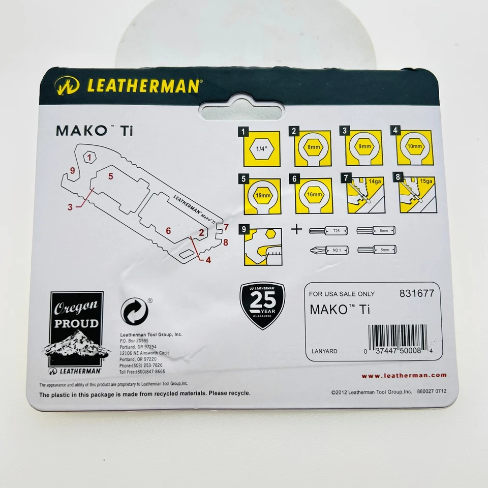 Leatherman Mako Ti 831677 Titanium EDC Multi-Tool - Compact Pocket Survival Tool - Image 2 of 2