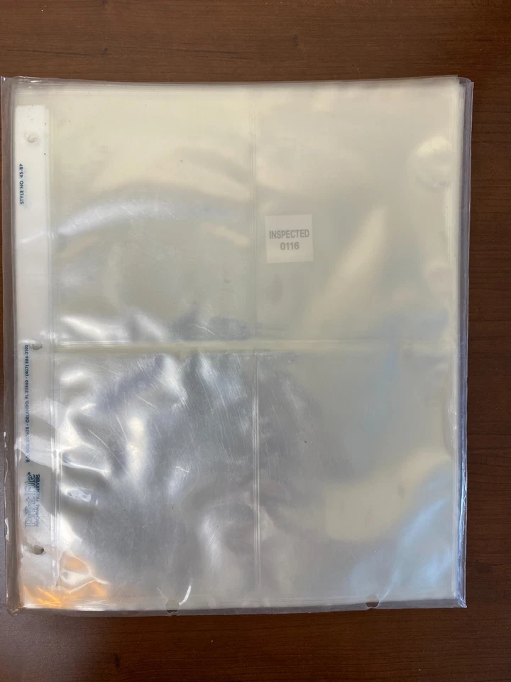 Print File 45-8P Archival Print Preservers 4x5 4 quad 3-hole 25 Sheets New Open - Image 4 of 4