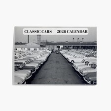 Classic Cars 2026 Double A4 Wall Calendar  - Month-to-view - Check Description