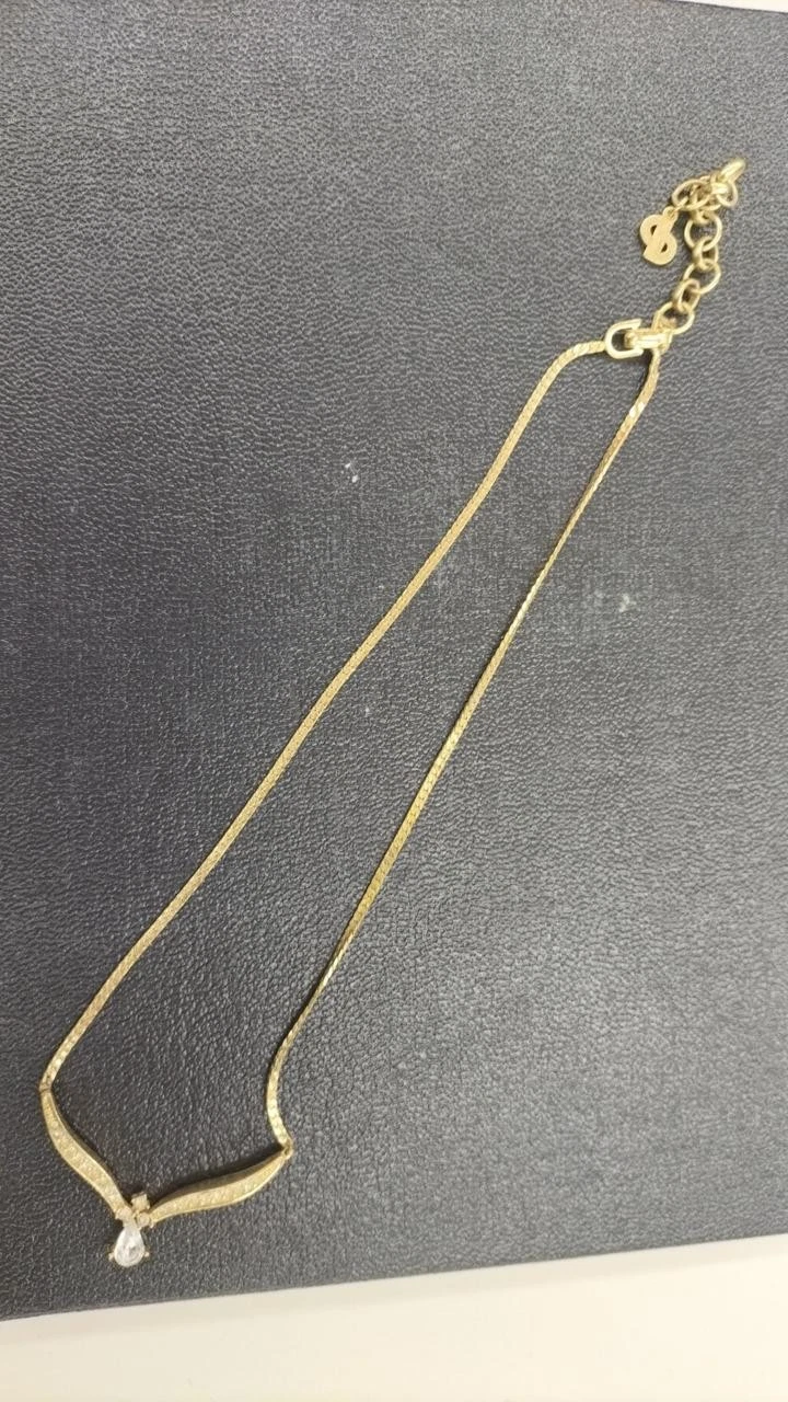 Collier Christian Dior larme doré bijou femme