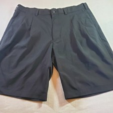 PGA Tour Mens Size 36 Golf Shorts Black Flat Front Stretch