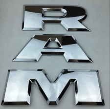3d Rear Tailgate Ram Insert Emblems For Ram Letters Badges Chrome Silver 3d Rear Tailgate Ram Insert Emblems For Ram Letters Badges Chrome Silver