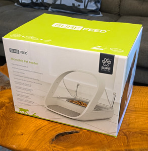 Alimentador para mascotas con microchip SureFeed, blanco, 1 tazón, plástico - MPF001 caja abierta nuevo