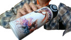 "Just A Girl Who Loves Horses" Metal Lidded Tumbler Travel Cup Watercolor Floral — photo 4