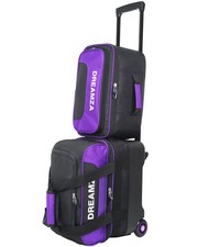 DREAMZA Single Bowling Ball Bag with Wheels, Deluxe Rolling Bowling Bags 1 Ba...