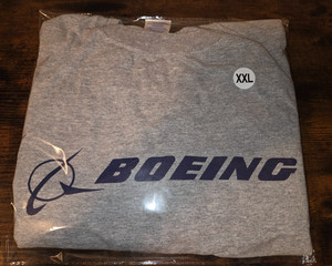 Boeing Signature Logo T-shirt in a heather grey color XXL