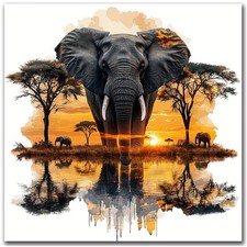 Elephant Diamond,Art Kits for Adults, DIY Wall Decor Diamond Painting Kit - Spar