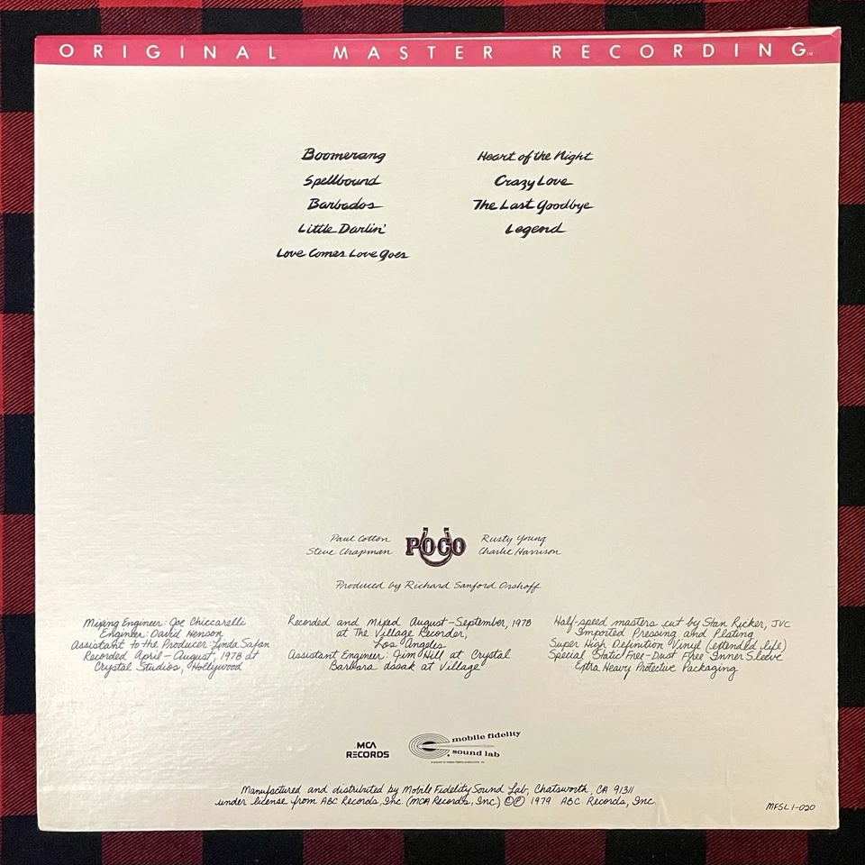 Виниловая пластинка MFSL Poco Legend LP 12», 33 об/мин почти как новая M — Audiophile - Изображение 2 из 4