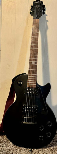Epiphone Gothic Goth Electric Guitar Black Solid Body 6 String Right-Handed