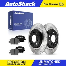 Rear Drilled Slotted Brake Rotors Ceramic Pads for 2018-2020 Chevrolet Equinox