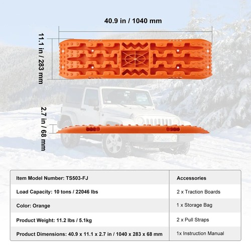 Traction Boards with PP Material Recovery Boards for Off-road Vehicles (orang... - Picture 7 of 7